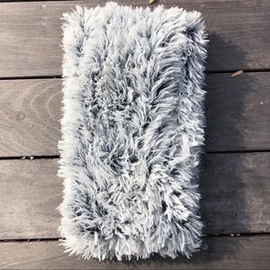 Grey Fuzzy Infinity Scarf